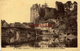 CPA CLISSON - LA SEVRE, DEVANT LE PONT DE VILLE ET LE CHATEAU - Clisson