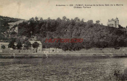 CPA FUMAY - AVENUE DE LA GARE, CAFE DE LA MARINE - CHATEAU PERLAUX - Fumay