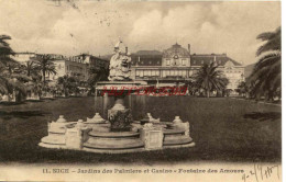 CPA NICE - JARDINS DES PALMIERS ET CASINO - Parcs Et Jardins