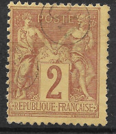TIMBRE FRANCE TYPE SAGE 2c BRUN ROUGE N° 85 AVEC CACHET OR ORIGINE RURALE - 1876-1898 Sage (Type II)
