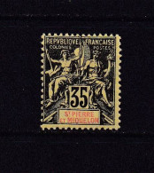 SAINT PIERRE ET MIQUELON 1900 TIMBRE N°76 NEUF AVEC CHARNIERE - Unused Stamps