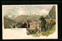 Künstler-AK Otto Strützel: Berchtesgaden, Panorama  - Altri & Non Classificati
