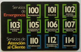 Argentina 50 Units Chip Card - Servicios De Emergencia - Argentina
