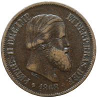 LaZooRo: Brazil 20 Reis 1868 VF - Brasilien