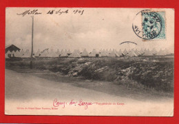 (RECTO / VERSO) CAMP MILITAIRE DE MILLAU  EN 1903- VUE GENERALE - NOM GRATTE SOUS LE CAMP DU LARZAC - CPA - Millau