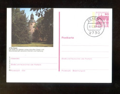 "BUNDESREPUBLIK DEUTSCHLAND" 1981, Bildpostkarte Mit Bild "ZEVEN" Und Mit Bildgleichem Stegstempel (A2141) - Cartes Postales Illustrées - Oblitérées