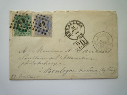 2024 - 2058  Enveloppe De 1872 En P.D.  Au Départ De BRUXELLES  à Destination De BOULOGNE-sur-SEINE   XXX - 1869-1883 Leopold II.