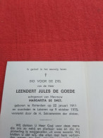 Doodsprentje Leendert Jules De Goede / Rotterdam 22/1/1911 Lokeren 9/10/1975 ( Margareta De Smet ) - Religion & Esotericism