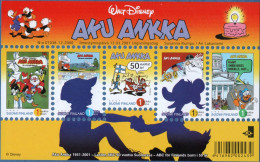 Finland Suomi 2001 Donad Duck Block Issue MNH Chip And Dale - Bandes Dessinées