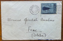 BELGIO - 1,75 ASCENZIONE PROF.PICCARD + 3 Erinnofili Di BRUGGE From BRUGGE 4/2/1933 TO FANO - ITALY - Briefe U. Dokumente
