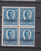 AUSTRIA  ITALY WW I Military Stamp Bloc Of 4 MNH - Neufs