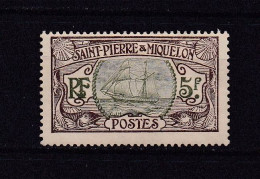 SAINT PIERRE ET MIQUELON 1909 TIMBRE N°93 NEUF AVEC CHARNIERE BATEAU - Unused Stamps