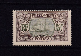 SAINT PIERRE ET MIQUELON 1909 TIMBRE N°93 NEUF AVEC CHARNIERE BATEAU - Ungebraucht