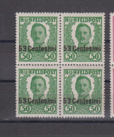 AUSTRIA  ITALY WW I Military Stamp Bloc Of 4 MNH - Unused Stamps