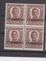 AUSTRIA  ITALY WW I Military Stamp Bloc Of 4 MNH - Neufs