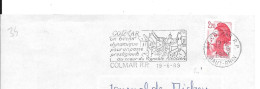 Lettre Entière Flamme 1989   Colmar Haut Rhin - Mechanical Postmarks (Advertisement)