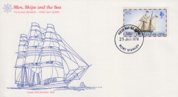 Enveloppe  FDC  1er   Jour   FALKLAND   Bateaux  Postaux  :  AMELIA   1978 - Falkland Islands