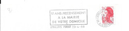 Lettre Entière Flamme 1989   Levallois Perret Hauts De Seine - Oblitérations Mécaniques (flammes)