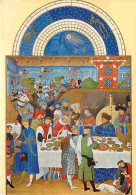 Art - Peinture - Les Très Riches Heures Du Duc De Berry - Janvier - Le Duc De Berry à Table - CPM - Voir Scans Recto-Ver - Peintures & Tableaux