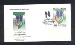 Tunisie 2013- Amour Parental FDC - Tunisia