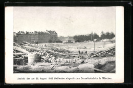 AK München, Eingestürzte Corneliusbrücke 1902  - Muenchen