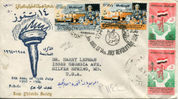 1964 Iraq Revolution Registered FDC To USA - Iraq