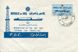 1965 Iraq Deep Sea Terminal For Oil Tankers FDC - Irak
