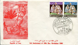 1966 Iraq 18 November Revolution FDC - Irak