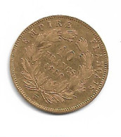 France Monnaie 10 Francs Or 1860 BB  Plat 1 N0175 - 10 Francs (or)