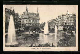 AK Köln-Neustadt, Deutscher Ring, Springbrunnen-Anlage  - Köln