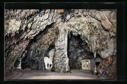 AK Grotte Di Postumia Presso Trieste, L`Ufficio Delle R. R. Poste Nelle Grotte  - Other & Unclassified