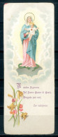 SANTINO - Nostra Signora Del Sacro Cuore Di Gesu' - Santino Antico Con Preghiera. - Images Religieuses