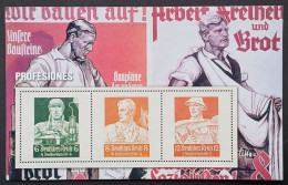 World War 2 Replica Stamps - Deutsches  Reich - Profesiones - MNH - Kleine Plooi Linksboven - WW2