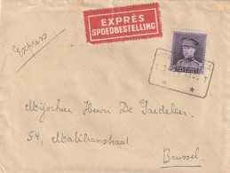 BELGIQUE Lettre EXPRES ANVERS 1936 Pour Bruxelles - Lettres & Documents