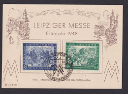 Alliierte Besetzung Immer Beliebte Sonderkarte Leipzig SSt Messe 1947 - Altri & Non Classificati