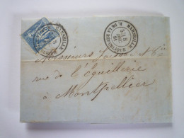 2024 - 2069  Lettre De 1881  Au Départ De MARSEILLE R. DE LA REPUBLIQUE  à Destination De MONTPELLIER   XXX - 1876-1898 Sage (Type II)
