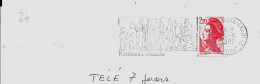 Lettre Entière Flamme 1989  Plougastel Finistère - Oblitérations Mécaniques (flammes)