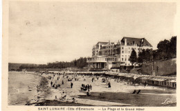 St Saint Lunaire La Plage Et Le Grand Hotel - Saint-Lunaire