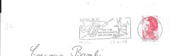 Lettre Entière Flamme 1989  Maule Yvelines - Oblitérations Mécaniques (flammes)