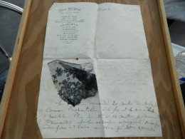 BRUGES+FRAMERIES: LETTRE DE 1883 AVEC ECHANTILLON DE DENTELLE VENANT DE JULIE DE COCK 36 R.SUD DU SABLON POUR M.MIRLAND - Unclassified