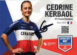 Cyclisme , CEDRINE KERBAOL HORS SERIE SIGNEE - Radsport