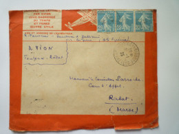 2024 - 2072  Intéressante Enveloppe De 1925  " Lignes Aériennes Larécoère France-Maroc-Algérie "  XXX - Lettres & Documents