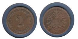 Allemagne  2 Pfennig 1874 B (Hanovre), Type 1, KM#2 , Deutsches Reich - 2 Pfennig