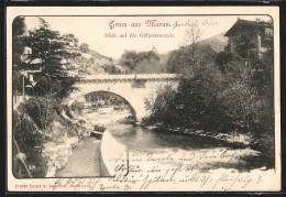 Cartolina Meran, Brücke Bei Der Gilfpromenade  - Andere & Zonder Classificatie