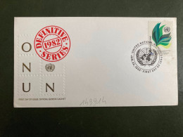 LETTRE ONU TP UNITED NATIONS 28c OBL. JAN 22 1982 FDC - UNO