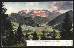 Cartolina Wolkenstein, Ortsansicht Mit Sella  - Andere & Zonder Classificatie