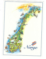 MAP   NORWAY POSTCARD - Maps