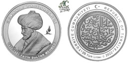 AC - MEHMED THE CONQUEROR OTTOMAN EMPEROR - PADISHAHS - SULTANS SERIES #7 COMMEMORATIVE SILVER COIN TURKEY, 2022 UNC - Türkei