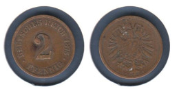 Allemagne  2 Pfennig 1875 B (Hanovre), Type 1, KM#2 , Deutsches Reich - 2 Pfennig