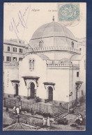 CPA Judaïca Synagogue Alger Judaïsme Juif Circulé - Jewish